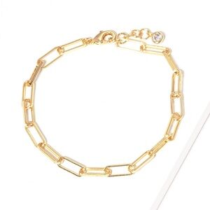 Paperclip Bracelet Gold Plated